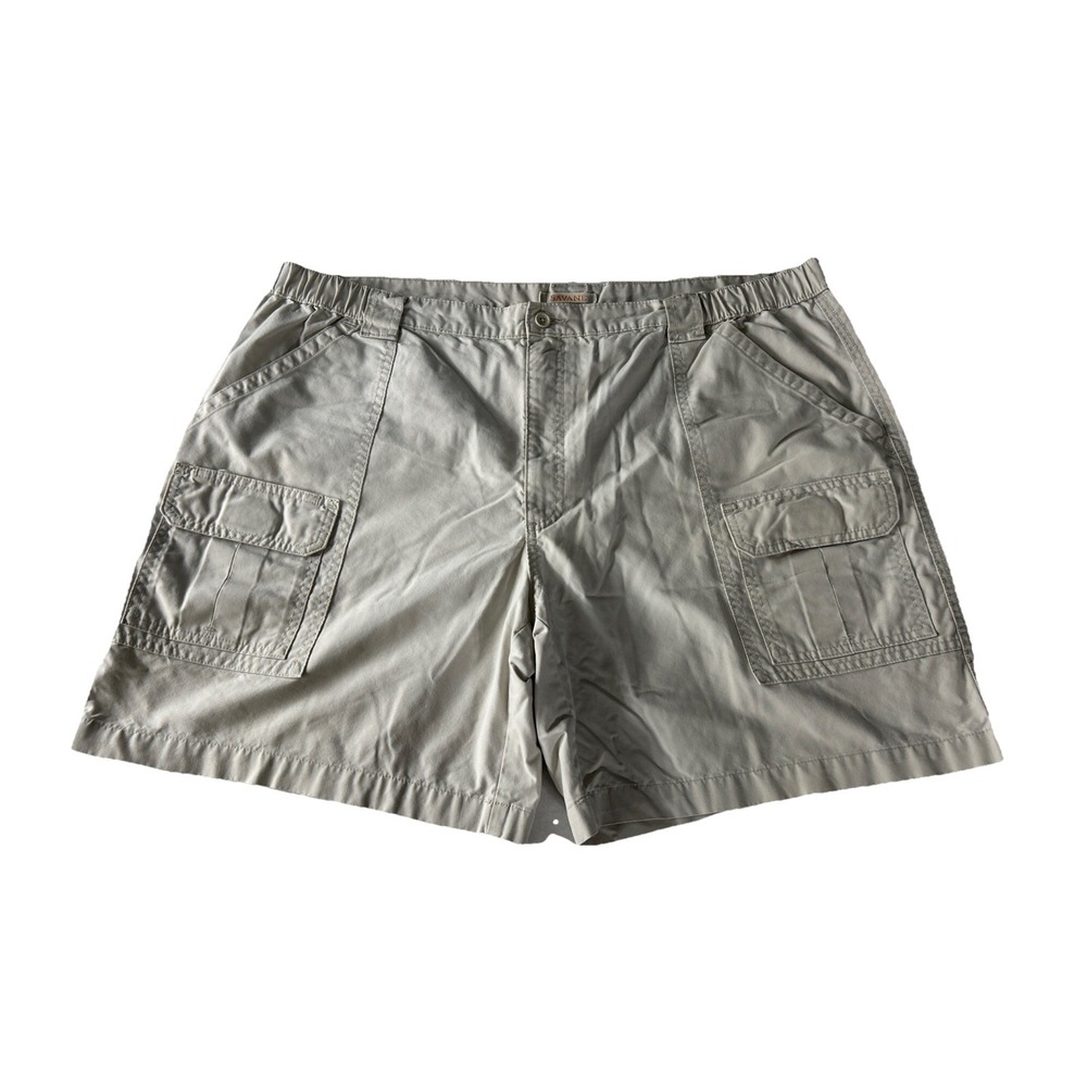 SAVANE Mens Cargo Utility Shorts Outdoor Hiking Size 44 Stone Off White